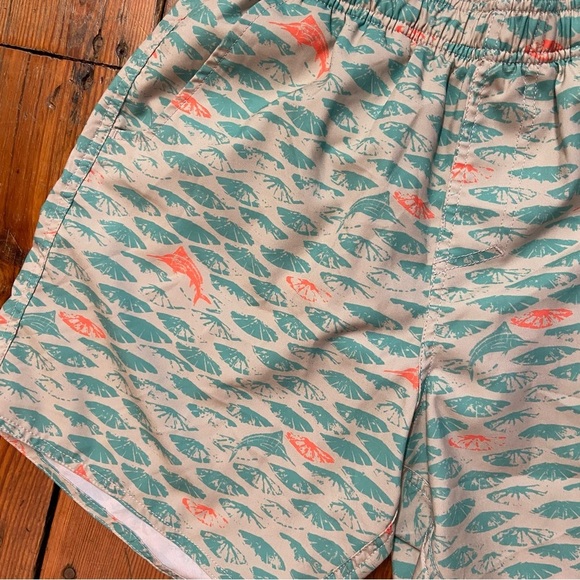 AFTCO Men's Boatbar Swim Trunks Size S Grey Teal Orange Beach Swim Boat Spring - Picture 4 of 12